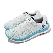 Under Armour 慢跑鞋 Charged Breeze 2 女鞋 白 藍 運動鞋 UA 3026142101