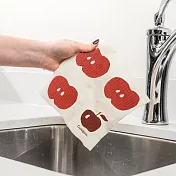 《Cuisipro》植物纖維環保抹布(小蘋果) | 廚房抹布 清潔布 擦拭布