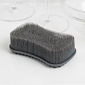 《Cuisipro》雙面矽膠清潔刷(岩灰) | 菜瓜布 洗碗刷 餐具刷