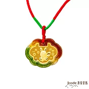 J’code真愛密碼金飾 金湯匙兔寶貝黃金彌月木盒-0.1錢