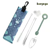 Bargogo 【賜貢】 多功能吸管(六件組)-兩入組 透明兩入