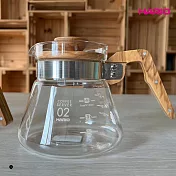 【HARIO V60橄欖木好握系列】02原木色咖啡分享壺600ml [VCWN-60-OV]