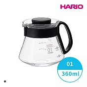 【HARIO V60經典系列】01黑色36咖啡分享壺360ml [XVD-36B-EX]