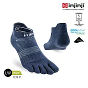 【injinji】Run輕量吸排五趾隱形襪NX S 海軍藍