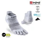 【injinji】Run輕量吸排五趾隱形襪NX S 灰色