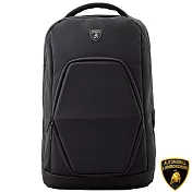 【Automobili Lamborghini】限量2折 頂級義大利皮革後背包 全新專櫃展示品(黑色 LBZA00327T)