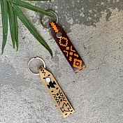 【rue de mode】客製化 out door 設計款圖騰風皮革鑰匙圈 (2入)