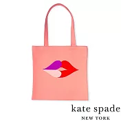 【Kate Spade】Heart Lips 唇唇欲動 俏皮愛心款 帆布袋/收納袋/化妝包