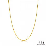 【點睛品】機織素鍊 龍骨鏈 黃金項鍊40cm_計價黃金