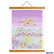 [HOMEHERE] DIY鑽石畫／紫羅蘭的天空 掛軸無框版