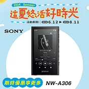 SONY NW-A306 可攜式音訊播放器 Walkman 數位隨身聽 黑色