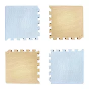 【新生活家】2cm厚防護巧拼地墊-莫蘭迪五色任選32x32x2cm (32片) 莫蘭迪奶茶+莫蘭迪藍