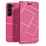 GENTEN for Samsung Galaxy S23 5G 極簡立方磁力手機皮套 粉色