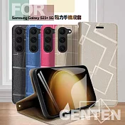 GENTEN for Samsung Galaxy S23+ 5G 極簡立方磁力手機皮套 黑色