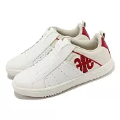 Royal Elastics 休閒鞋 Icon 2.0 男鞋 白 米白 紅 獨家彈力帶 真皮 無鞋帶 06531010