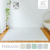 Playzu 臺灣製環保無毒歐美設計水磨石防水巧拼地墊62cm(6片組) 灰石(灰色)
