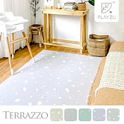 Playzu 臺灣製環保無毒歐美設計水磨石防水巧拼地墊62cm(6片組) 薰衣草(灰紫)