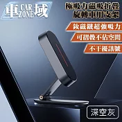 【CarZone車域】內斂極吸力 磁吸折疊 旋轉車用支架 深空灰