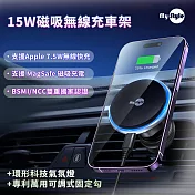 MyStyle 磁吸MagSafe無線充車架+專利萬用可調式固定勾+環形科技氣氛燈