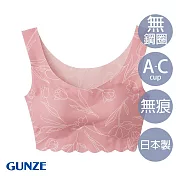 【日本GUNZE】日本製輕薄無痕bra背心(TB2655-021) M 粉