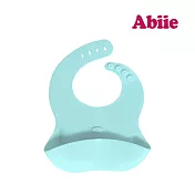 abiie 象飽包-矽膠寬口袋圍兜 蘇打藍