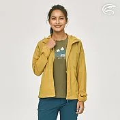 ADISI 女輕肌感彈透抗風撥水連帽外套AJ2391056 (S-2XL)｜輕薄透氣 輕抗風 輕撥水 彈性 快乾 機能外套 L 油黃