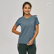 ADISI 女親膚空氣柔感快乾緊身上衣AL2311021 (S-2XL)｜仿棉感 吸濕排汗 快乾 速乾 機能 排汗衣 M 礦石灰藍