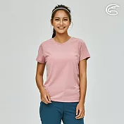ADISI 女親膚空氣柔感快乾緊身上衣AL2311021 (S-2XL)｜仿棉感 吸濕排汗 快乾 速乾 機能 排汗衣 M 玫瑰灰粉
