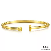 【點睛品】 簡約螺絲 黃金手環_計價黃金(08號)