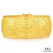 【點睛品】龍鳳呈祥 婚嫁黃金手鐲 計價黃金(07號)