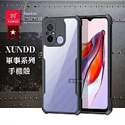 XUNDD 軍事防摔 紅米Redmi 12C 鏡頭全包覆 清透保護殼 手機殼(夜幕黑)