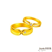 J’code真愛密碼金飾 兩廂情願黃金成對戒指