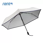 【rento】防曬彩膠素色安全自動傘- 白練