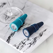 《BarCraft》矽膠酒瓶塞2入(藍) | 紅酒塞 葡萄酒塞