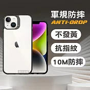 VOORCA 軍規防摔保護殼 iPhone 14/13 6.1吋 共用 防指紋四角強化 手機殼 (石墨灰)