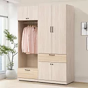 《Homelike》蒙布里4.5尺半開放衣櫃-梧桐拼色 衣櫥 吊衣櫃 收納櫃 置物櫃 櫥櫃 專人配送安裝