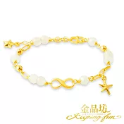 【金品坊】999.9黃金手鍊永恆波光星戀