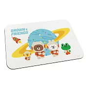 【LINE Friends】軟式珪藻土地墊 外太空 地墊 矽藻土 熊大 兔兔 (60*40*0.5cm) 藍色星球