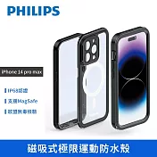 【PHILIPS】iPhone 14 pro max 磁吸式極限運動防水殼? 手機殼 保護套 DLK6205B/96