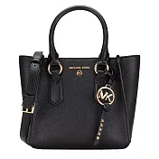 MICHAEL KORS 滿版LOGO皮革兩用包 黑