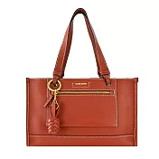 SEE BY CHLOE Cecilya粒面牛皮托特/肩背包 紅棕