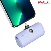 iWALK Pro 閃充數顯直插式4800mAh行動電源lightning頭 靛紫