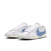 Nike W BLAZER LOW 77 JUMBO 女休閒鞋-白藍-FJ7741141 US6 白色