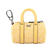 Michael Kors 塗層帆布波士頓包造型吊飾/鑰匙圈 (水仙花黃)