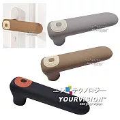 (2入)高品質迴圈款 加厚彈性矽膠 長型直式門把保護套 門把套(防靜電 防撞)_ 棕色