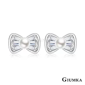 GIUMKA純銀耳環925純銀珍珠貝珠耳釘耳飾珍愛相隨玫金色銀色任選MFS22062 無 銀色一對