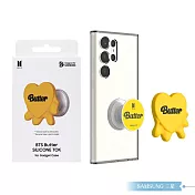 Samsung 三星 原廠公司貨 BTS 聯名 -Butter 指環支架 for S23系列 透明多功能保護殼 (盒裝)  黃色