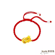 J’code真愛密碼金飾 卡娜赫拉的小動物-抱來錢錢粉紅兔兔硬金編織手鍊