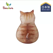 【日本Seeders】日製貓咪造型免鑽釘超黏無痕掛勾-3入-多種花色可選- 虎斑貓