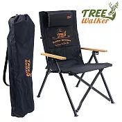 TreeWalker 新升級可調背折疊椅(椅背四段可調角度休閒椅、露營椅) 黑